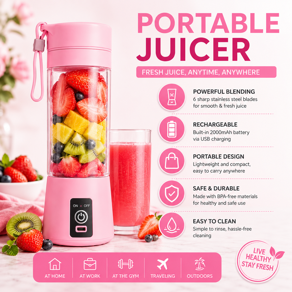 Portable USB Rechargeable Juicer Blender